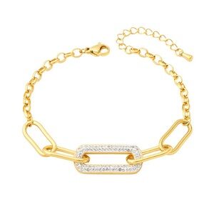 Gold full diamond bracelet